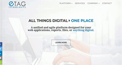 Desktop Screenshot of etagtechnologies.com